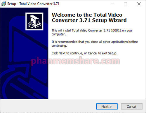 cài đặt Total Video Converter 3.71