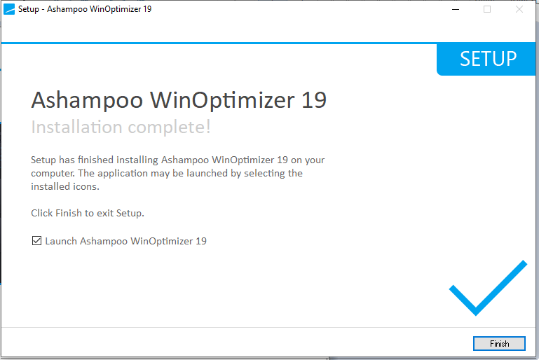 cài đặt phần mềm Ashampoo WinOptimizer 19.00.12