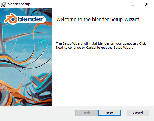 cài đặt phần mềm Blender
