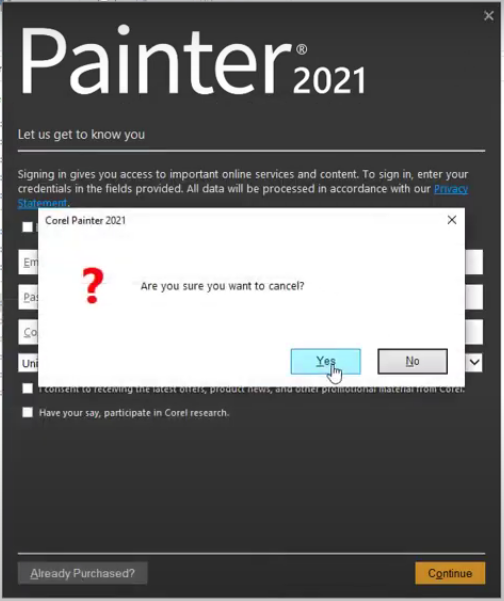 cài đặt phần mềm Corel Painter 2021