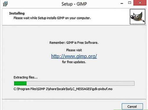 cài đặt phần mềm GIMP