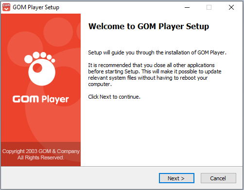 cài đặt phần mềm GOM Player
