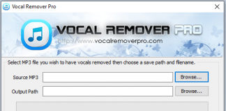 giao diện phần mềm Magic Vocal Remover