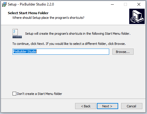 cài đặt phần mềm PixBuilder Studio