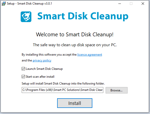 cài đặt Smart Disk Cleanup