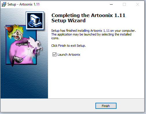 cài đặt phần mềm Artoonix 1.11