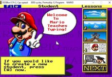 giao diện phần mềm luyện gõ 10 ngón Mario