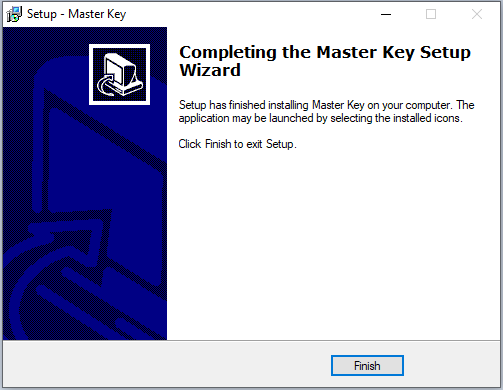 Install Master Key software