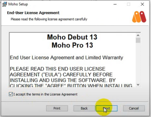 cài đặt phần mềm Moho Pro 13