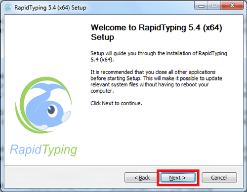cài đặt phần mềm Rapid Typing Tutor