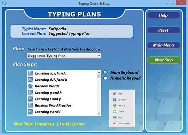 giao diện phần mềm Typing Quick & Easy